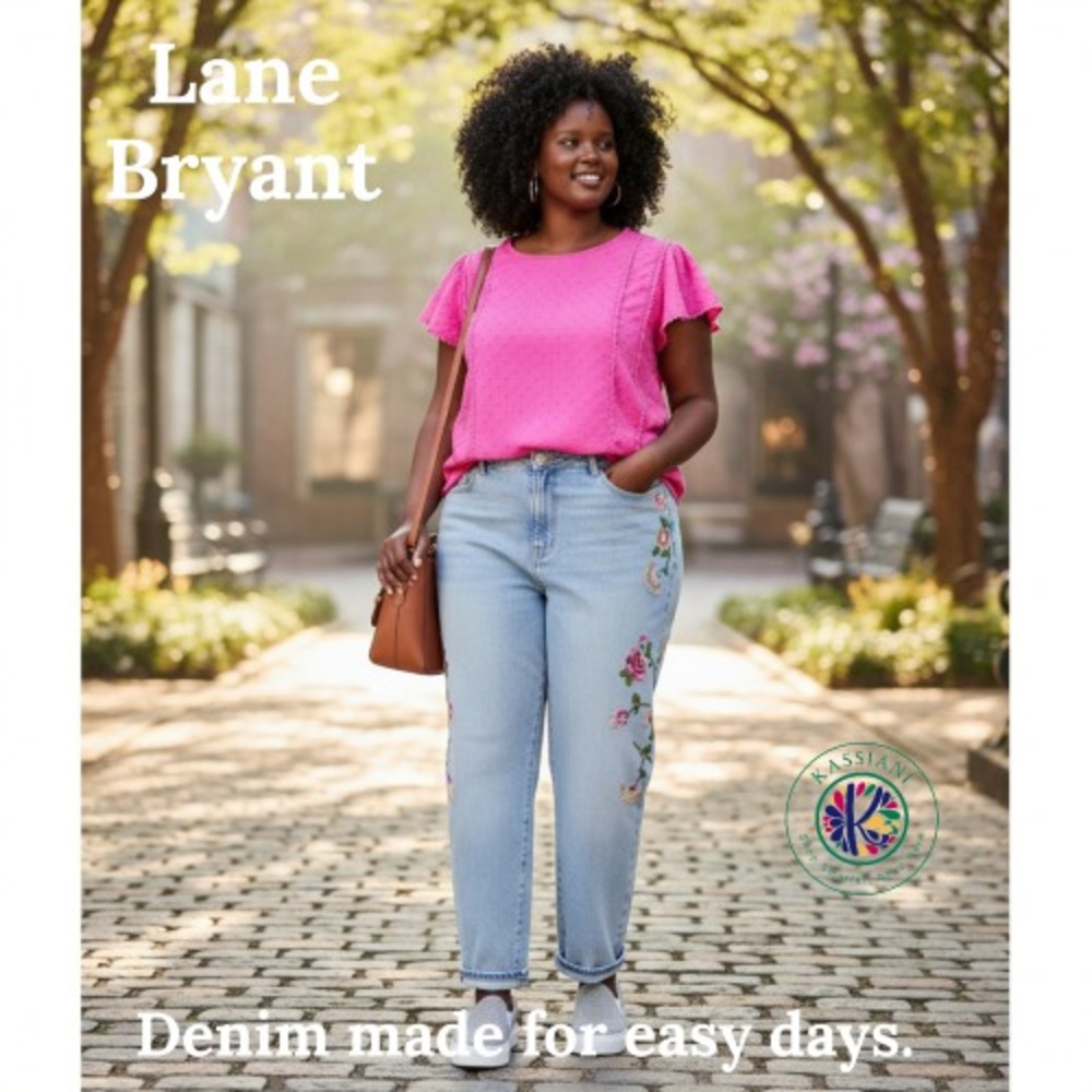 Lane Bryant Signature Fit Mid-Rise Boyfriend Jeans 28 Plus Light Wash